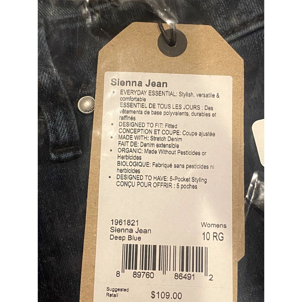 NWT prAna Sienna Mid Rise Flattering Fit Stretch Cotton Skinny Jean 10 / 30 Blue - Picture 7 of 15